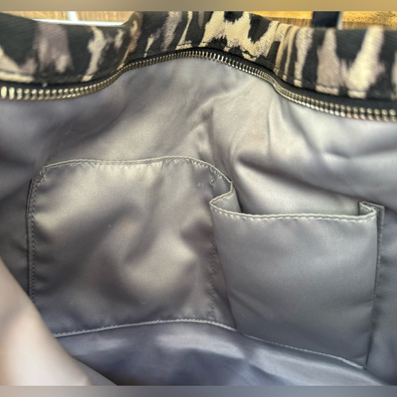 Authentic COACH purse -Parker Ocelot Print Fabric with red leather accents. - Picture 4 of 7